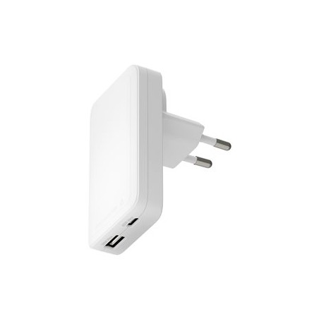 dbramante1928 re-charge Pro - Síťový adaptér - slim - 45 Watt - 2 výstupní konektory (USB-C, USB) - bílá