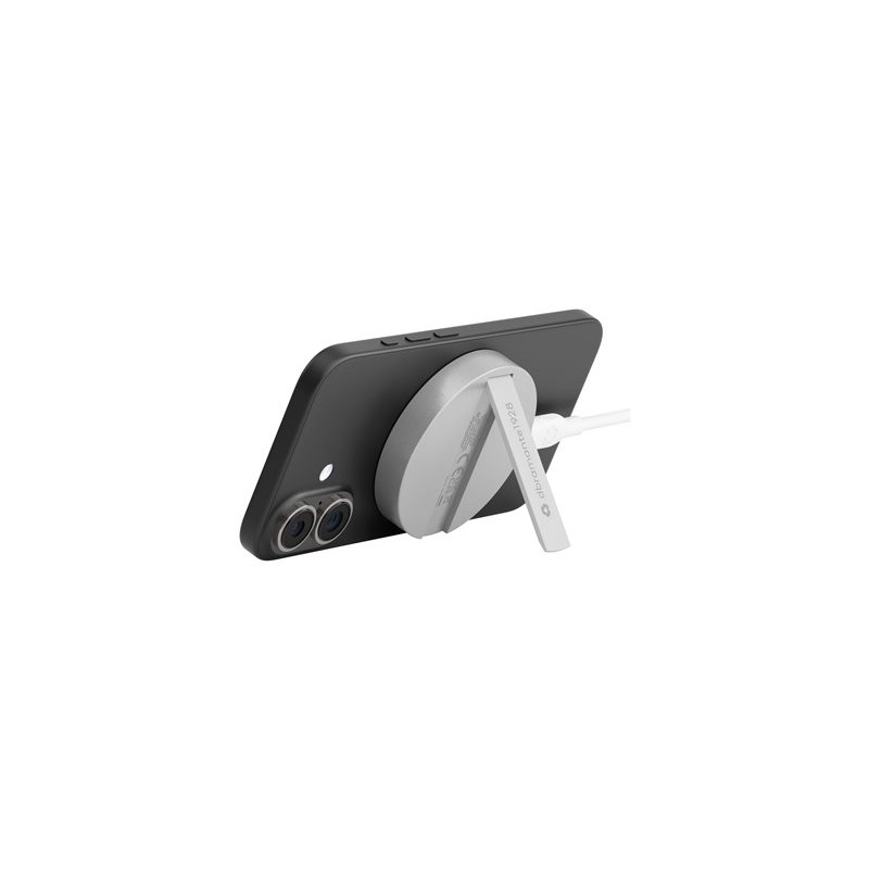 dbramante1928 re-charge - Stojan pro bezdrátové napájení - se stojanem, s Qi2 - ALU - 25 Watt - 2 A (magnetický)