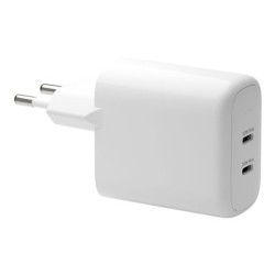 dbramante1928 re-charge - Síťový adaptér - 20 Watt - 3 A - PD/PPS - 2 výstupní konektory (USB-C) - bílá - Evropa