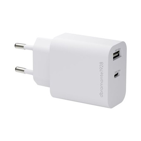dbramante1928 re-charge - Síťový adaptér - 25 Watt - 2 výstupní konektory (USB-C, USB) - bílá CH25EUWH7244