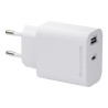 dbramante1928 re-charge - Síťový adaptér - 25 Watt - 2 výstupní konektory (USB-C, USB) - bílá CH25EUWH7244