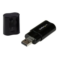 StarTech.com USB Sound Card - 3.5mm Audio Adapter - External Sound Card - Black - External Sound Card (ICUSBAUDIOB) - Zvuková