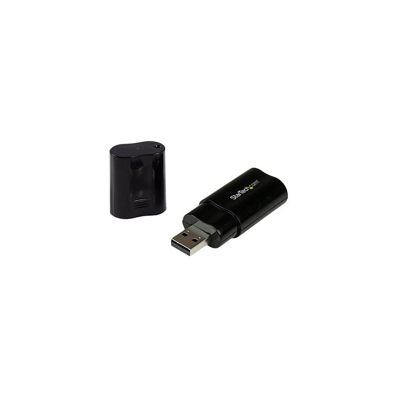 StarTech.com USB Sound Card - 3.5mm Audio Adapter - External Sound Card - Black - External Sound Card (ICUSBAUDIOB) - Zvuková