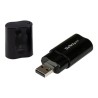 StarTech.com USB Sound Card - 3.5mm Audio Adapter - External Sound Card - Black - External Sound Card (ICUSBAUDIOB) - Zvuková