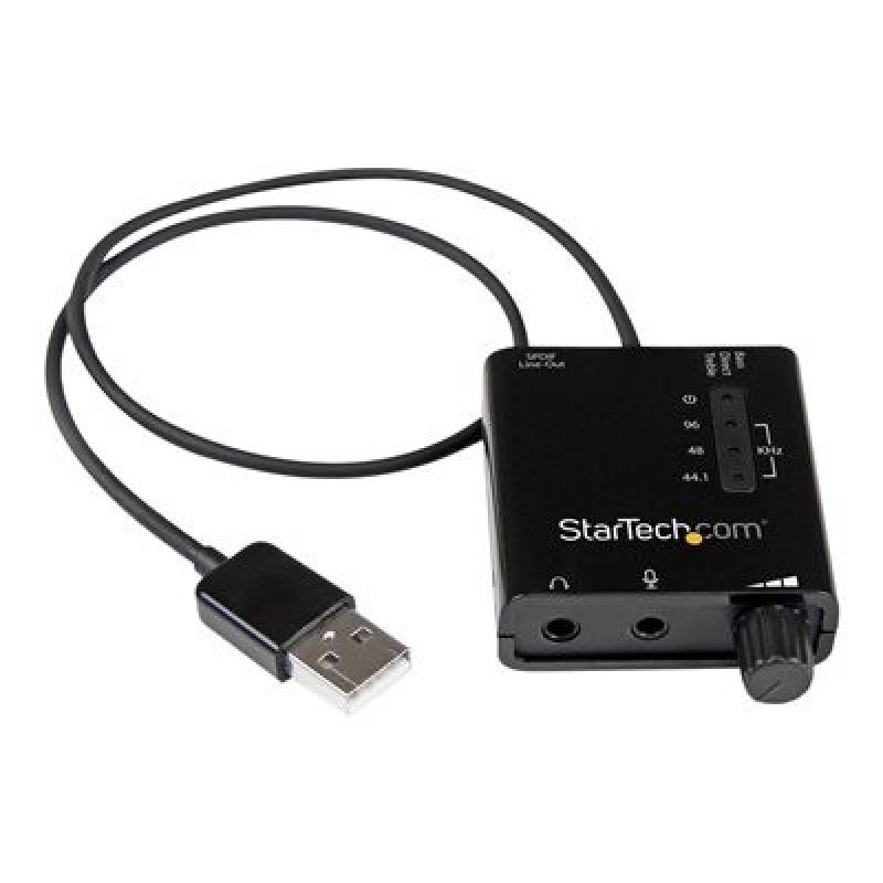 StarTech.com USB Sound Card w/ SPDIF Digital Audio & Stereo Mic - External Sound Card for Laptop or PC - SPDIF Output