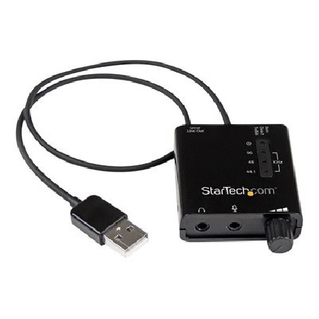 StarTech.com USB Sound Card w/ SPDIF Digital Audio & Stereo Mic - External Sound Card for Laptop or PC - SPDIF Output