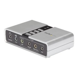 StarTech.com 7.1 USB Sound Card - External Sound Card for Laptop with SPDIF Digital Audio - Sound Card for PC - Silver