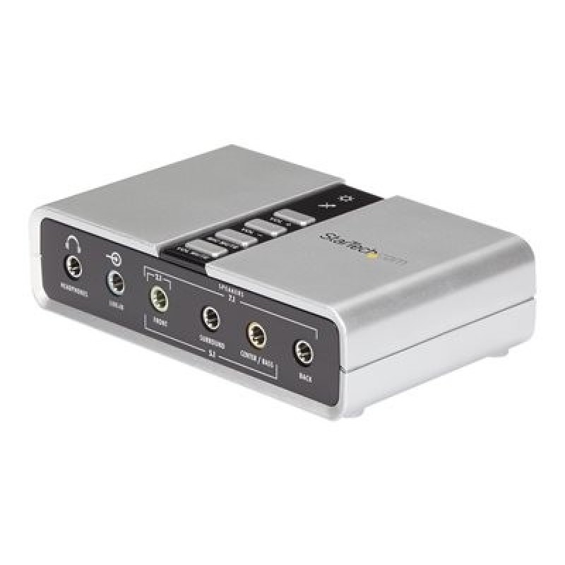StarTech.com 7.1 USB Sound Card - External Sound Card for Laptop with SPDIF Digital Audio - Sound Card for PC - Silver
