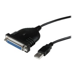 StarTech.com 6 ft / 2m USB to DB25 Parallel Printer Adapter Cable - 2 Meter USB to IEEE-1284 Printer Cable - USB A to DB25 M/F
