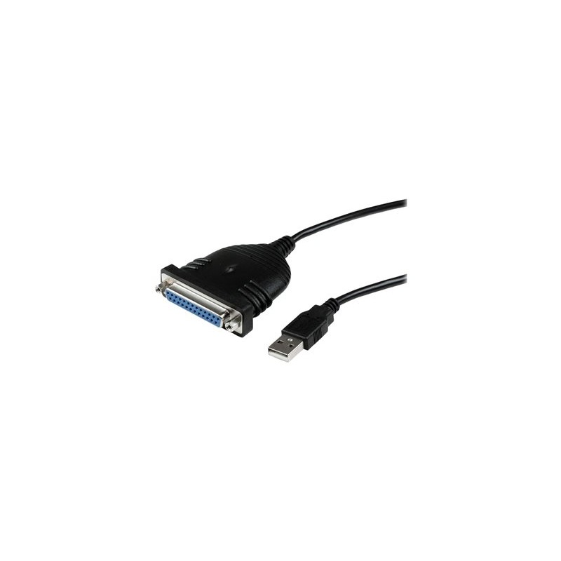 StarTech.com 6 ft / 2m USB to DB25 Parallel Printer Adapter Cable - 2 Meter USB to IEEE-1284 Printer Cable - USB A to DB25 M/F