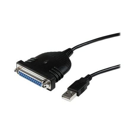 StarTech.com 6 ft / 2m USB to DB25 Parallel Printer Adapter Cable - 2 Meter USB to IEEE-1284 Printer Cable - USB A to DB25 M/F