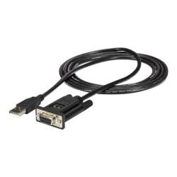 StarTech.com USB to Serial RS232 Adapter - DB9 Serial DCE Adapter Cable with FTDI - Null Modem - USB 1.1 / 2.0 - Bus-Powered