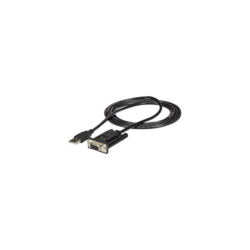 StarTech.com USB to Serial RS232 Adapter - DB9 Serial DCE Adapter Cable with FTDI - Null Modem - USB 1.1 / 2.0 - Bus-Powered
