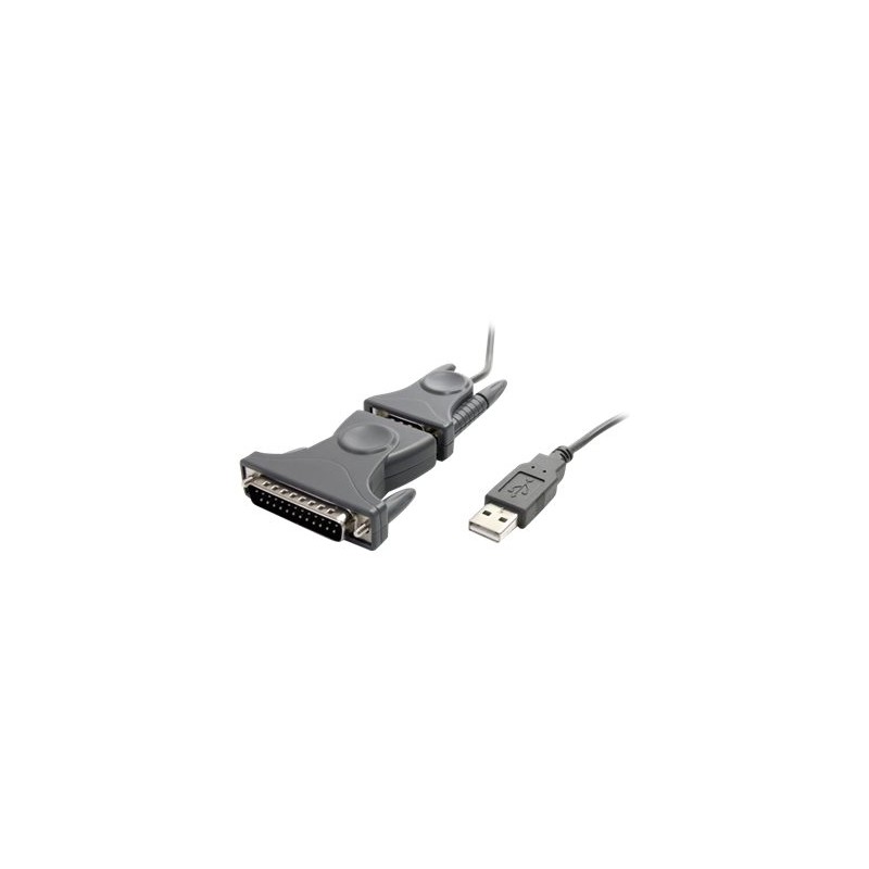 StarTech.com USB to Serial Adapter - 3 ft / 1m - with DB9 to DB25 Pin Adapter - Prolific PL-2303 - USB to RS232 Adapter Cable