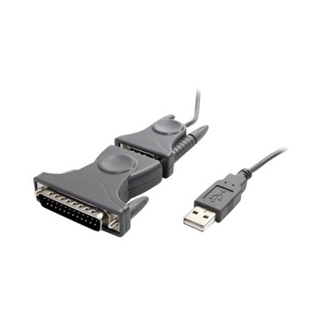 StarTech.com USB to Serial Adapter - 3 ft / 1m - with DB9 to DB25 Pin Adapter - Prolific PL-2303 - USB to RS232 Adapter Cable