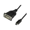 StarTech.com USB C to Serial Adapter Cable 16" (40cm), USB Type C to RS232 (DB9) Converter Cable, USB-C Serial Cable for PLCs