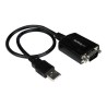 StarTech.com 1 ft USB to RS232 Serial DB9 Adapter Cable with COM Retention - Sériový adaptér - USB - RS-232 - černá