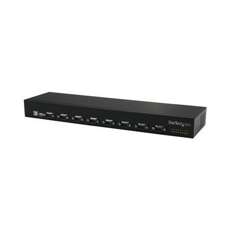 StarTech.com USB to Serial Hub - 8 Port - COM Port Retention - Rack Mount and Daisy Chainable - FTDI USB to RS232 Hub