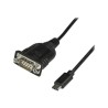 StarTech.com USB C to Serial Adapter Cable with COM Port Retention, 16" (40cm) USB Type C to RS232 (DB9) Serial COM Port