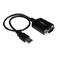 StarTech.com USB to Serial RS232 Adapter Cable w/ COM Retention - USB Serial Adapter - Sériový adaptér - USB - RS-232 - černá
