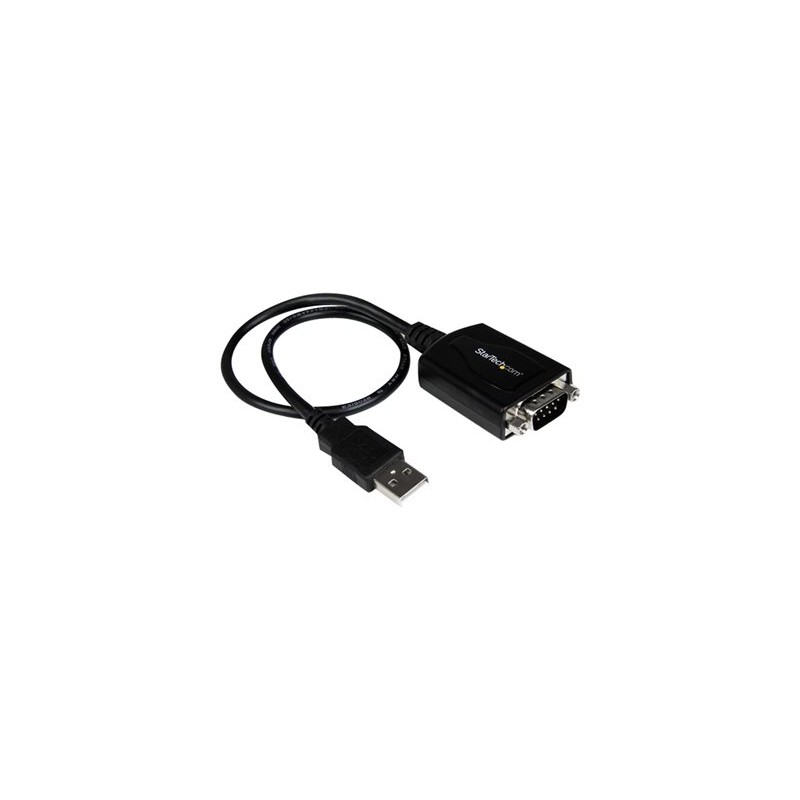 StarTech.com USB to Serial RS232 Adapter Cable w/ COM Retention - USB Serial Adapter - Sériový adaptér - USB - RS-232 - černá