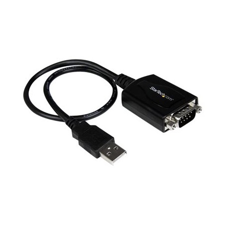 StarTech.com USB to Serial RS232 Adapter Cable w/ COM Retention - USB Serial Adapter - Sériový adaptér - USB - RS-232 - černá