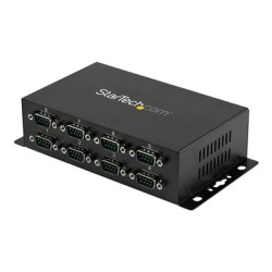 StarTech.com 8 Port USB to Serial RS232 Adapter - Wall Mount - Din Rail - COM Port Retention - FTDI USB to DB9 RS232 Hub