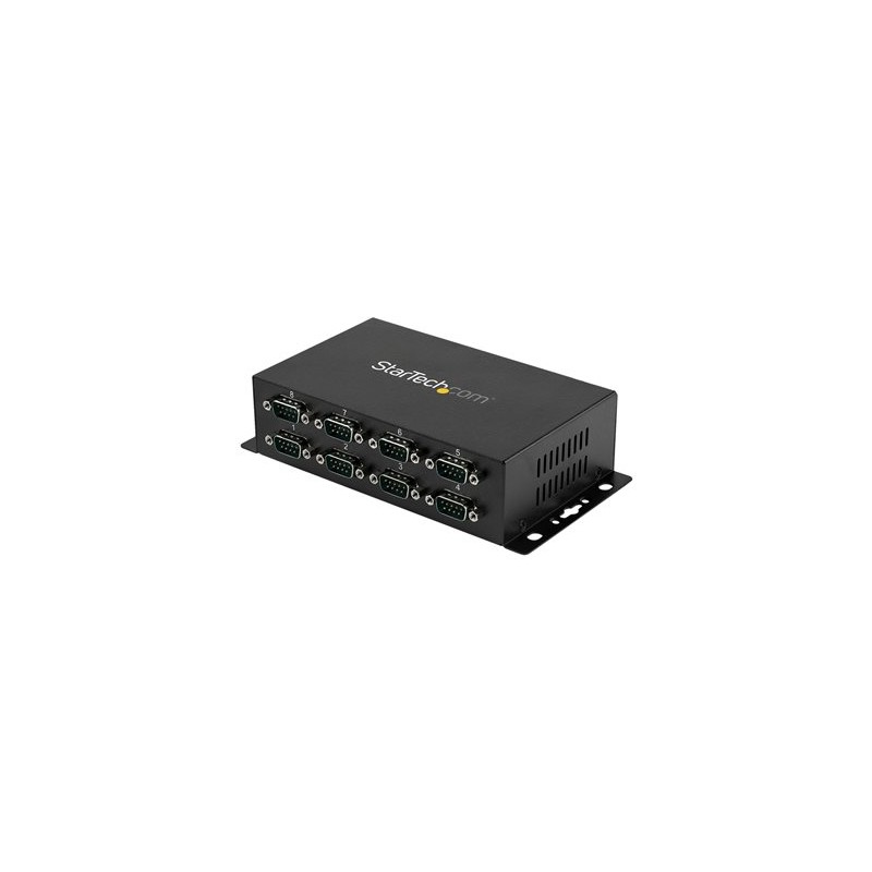 StarTech.com 8 Port USB to Serial RS232 Adapter - Wall Mount - Din Rail - COM Port Retention - FTDI USB to DB9 RS232 Hub