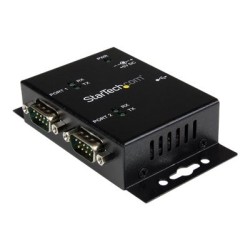 StarTech.com USB to Serial Adapter - 2 Port - Wall Mount - Din Rail Clips - Industrial - COM Port Retention - FTDI - DB9