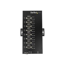StarTech.com 8 Port Serial Hub USB to RS232/RS485/RS422 Adapter, Industrial USB 2.0 to DB9 Serial Converter Hub, IP30 Rated