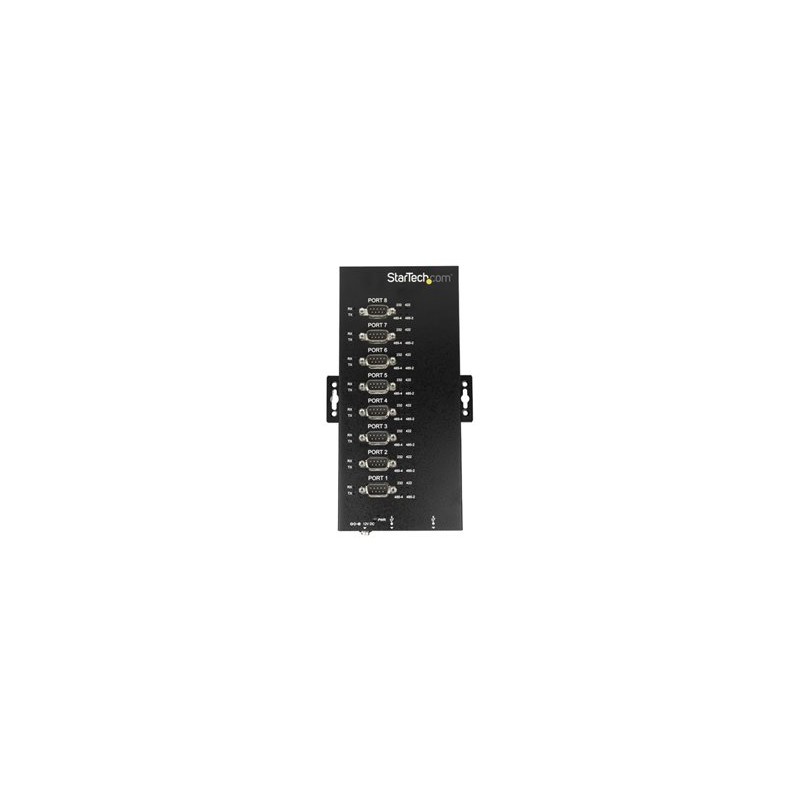 StarTech.com 8 Port Serial Hub USB to RS232/RS485/RS422 Adapter, Industrial USB 2.0 to DB9 Serial Converter Hub, IP30 Rated