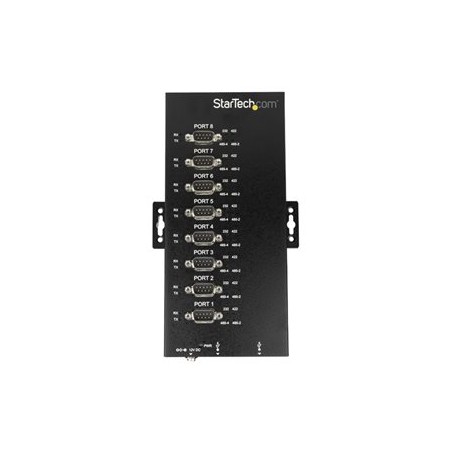 StarTech.com 8 Port Serial Hub USB to RS232/RS485/RS422 Adapter, Industrial USB 2.0 to DB9 Serial Converter Hub, IP30 Rated