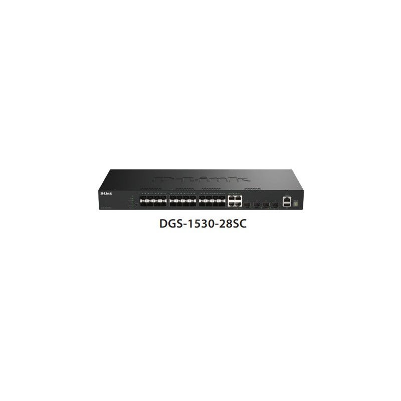 D-Link DGS-1530-28SC/E 20 Ports 1G SFP + 4 Ports GE Combo + 4 Ports 10G SFP+ Smart Managed Switch