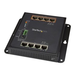 StarTech.com Industrial 8 Port Gigabit PoE Switch, 4 x PoE+ 30W, Power Over Ethernet, Hardened GbE Layer/L2 Managed Switch