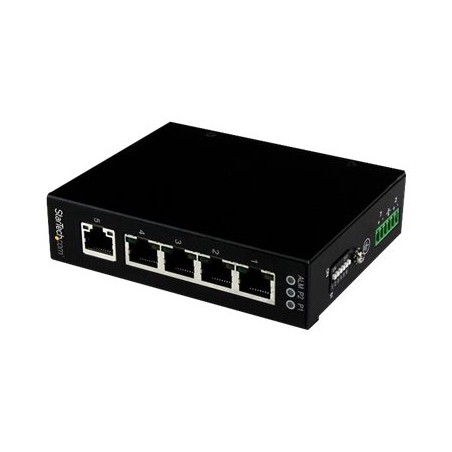StarTech.com 5 Port Unmanaged Industrial Gigabit Ethernet Switch - DIN Rail / Wall-Mountable Network Switch - Rugged IP30