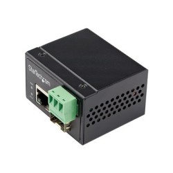 StarTech.com Industrial Fiber to Ethernet Media Converter, 100Mbps SFP to RJ45/Cat6, Singlemode/Multimode Optical Fiber to