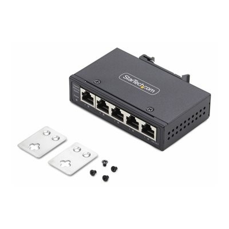 StarTech.com 5-Port Unmanaged Industrial Ethernet Switch - IP30 - TAA - Přepínač - neřízený - 5 x 10/100/1000Base-T - lze