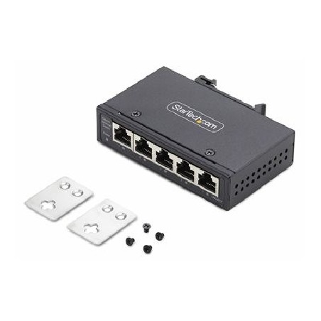 StarTech.com 5-Port Unmanaged Industrial Ethernet Switch - IP30 - TAA - Přepínač - neřízený - 5 x 10/100/1000Base-T - lze