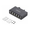 StarTech.com 5-Port Unmanaged Industrial Ethernet Switch - IP30 - TAA - Přepínač - neřízený - 5 x 10/100/1000Base-T - lze