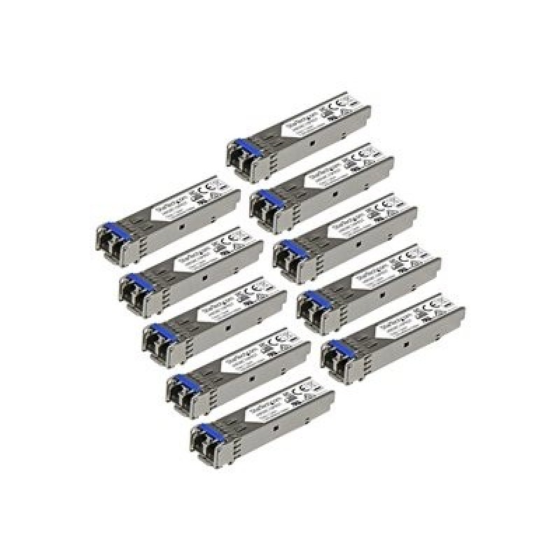 StarTech.com 10 pack HPE J4859C Compatible SFP Module, 1000BASE-LX, 1GbE Single Mode SMF/MMF Optic Transceiver, 1 Gigabit
