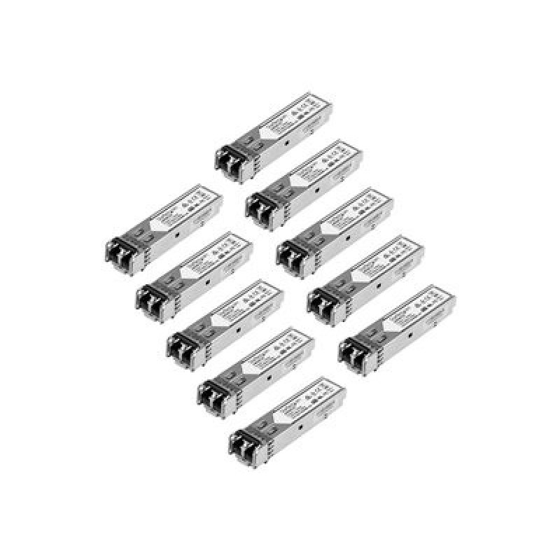 StarTech.com 10 pack HPE J4858C Compatible SFP Module, 1000BASE-SX, 1GbE Multi Mode (MMF) Fiber Optic Transceiver, 1 Gigabit