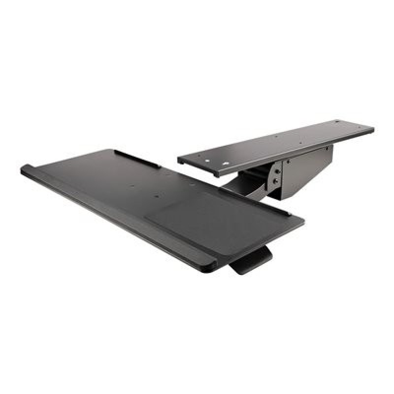 StarTech.com Under Desk Keyboard Tray, Full Motion & Height Adjustable Keyboard and Mouse Tray, 10" x 26" Platform, Ergonomic