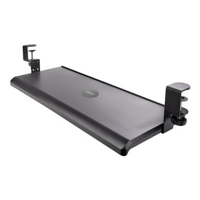 StarTech.com Under-Desk Keyboard Tray, Clamp-on Keyboard Holder, Supports up to 12kg (26.5lb), Sliding Keyboard and Mouse