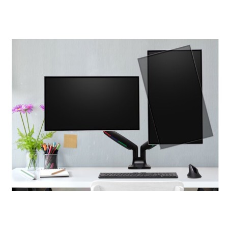 Kensington SmartFit One-Touch Height Adjustable Dual Monitor Arm - Montážní sada - nastavitelné rameno - pro 2 monitory