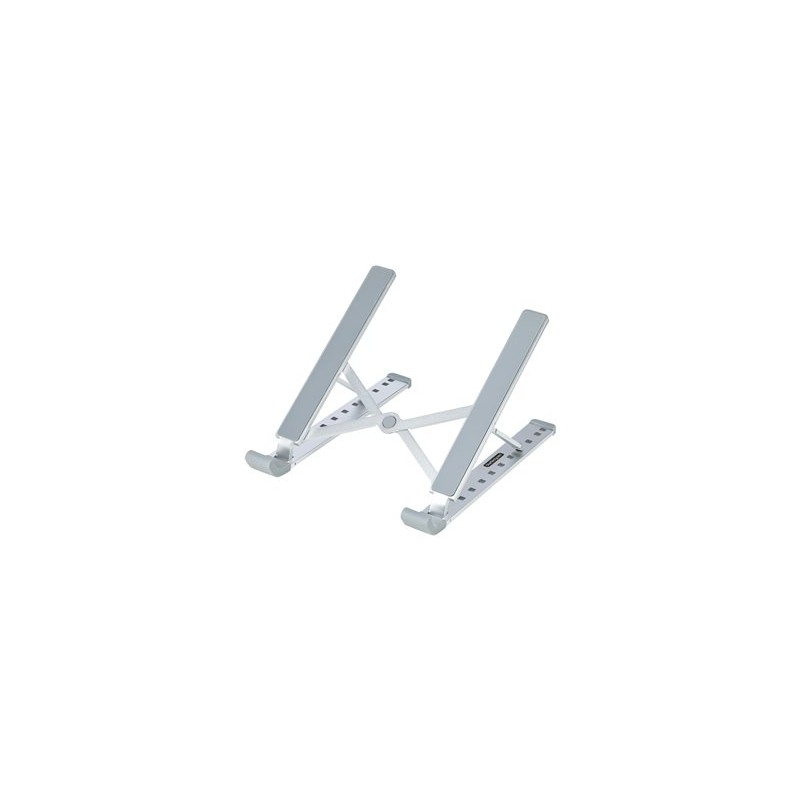 StarTech.com Foldable Laptop Riser Stand, Portable Height Adjustable Ergonomic Laptop Stand, Ventilated Aluminum Frame Supports