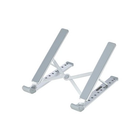 StarTech.com Foldable Laptop Riser Stand, Portable Height Adjustable Ergonomic Laptop Stand, Ventilated Aluminum Frame Supports