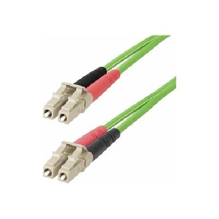 StarTech.com 15m (50ft) LC to LC (UPC) OM5 Multimode Fiber Optic Cable, 50/125?m Duplex LOMMF Zipcord, VCSEL, 40G/100G, Bend