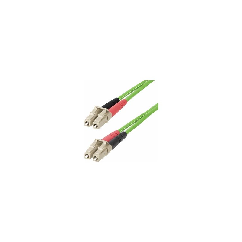 StarTech.com 10m (30ft) LC to LC (UPC) OM5 Multimode Fiber Optic Cable, 50/125?m Duplex LOMMF Zipcord, VCSEL, 40G/100G, Bend