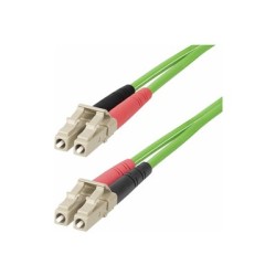 StarTech.com 5m (15ft) LC to LC (UPC) OM5 Multimode Fiber Optic Cable, 50/125?m Duplex LOMMF Zipcord, VCSEL, 40G/100G, Bend