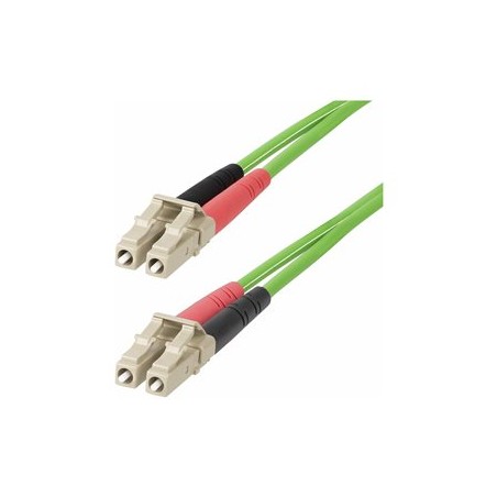 StarTech.com 5m (15ft) LC to LC (UPC) OM5 Multimode Fiber Optic Cable, 50/125?m Duplex LOMMF Zipcord, VCSEL, 40G/100G, Bend